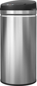 Caixote do lixo automático para cozinha de 42 L em aço inoxidável, com tampa de fecho suave, 30,5 x 30,5 x 68 cm, prateado