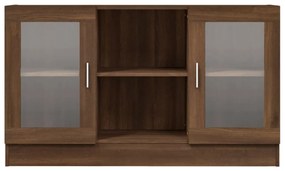Vitrine 120x30,5x70 cm derivados madeira carvalho castanho