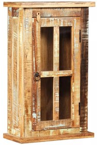 Armário de parede em madeira recuperada maciça 44x21x72 cm