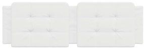 Almofadão de cabeceira 160 cm couro artificial branco