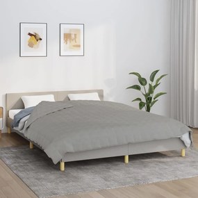 350726 vidaXL Manta pesada 9 kg 200x225 cm tecido cinza