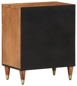 Mesa de cabeceira 50x33x60 cm madeira de mangueira maciça