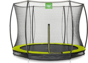 Trampolim de solo Silhouette ø244 cm com rede de segurança - verde
