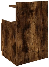 Mesa de cabeceira com 2 gavetas carvalho fumado 40x36,5x62 cm