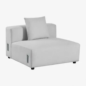 Módulo Central (105x113 Cm) Com Almofada Para Sofá Modular Bruna Tecido Cinzento Glaciar - Sklum
