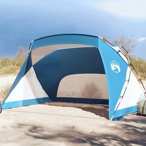 vidaXL Tenda de praia 274x178x170/148 cm poliéster 185T azul-ciano