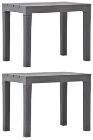 Bancos de jardim 2 pcs plástico mocca
