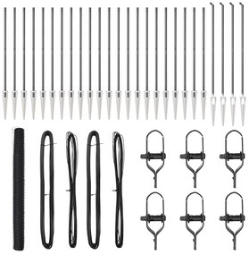 vidaXL Poste de Cerca Cinzeto 50 x 1,6 m (malha de 36 mm) Aço e PVC