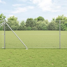Cerca de Arame Welded com 13 Postes de Espeto 1.2x25 m Aço Galvanizado