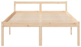 Cama para idosos 140x200 cm pinho maciço