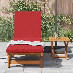Camas de sol com rodas vidaXL e mesa com almofada em madeira de acácia