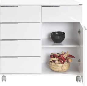 Aparador Multiusos "Venezia" – Branco – 85x44x81 cm – Design Elegante