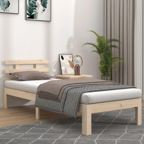 vidaXL Estrutura de cama 100x200 cm madeira maciça