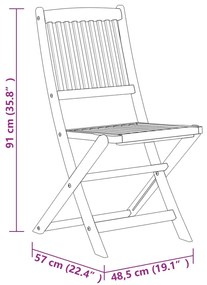 7 pcs conjunto de jantar para jardim madeira de acácia maciça
