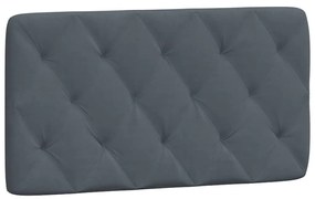 Estrutura de cama sem colchão 100x200 cm veludo cinzento-escuro
