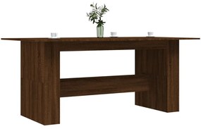 Mesa de Jantar Aqua - Cor Castanho - 180x90x76 cm - Design Minimalista