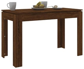 Mesa jantar 120x60x76 cm derivados de madeira carvalho castanho