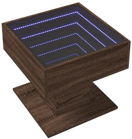 Mesa de centro c/ LEDs 50x50x45 madeira processada