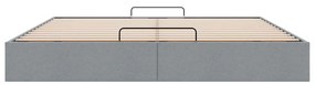 Estrutura de cama otomana sem colchão 160x200 cm cinzento-claro