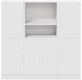 3 pcs armário de cozinha conjunto derivados de madeira branco