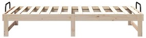 Estrutura de Cama com Alças Castanho 90 x 200 cm