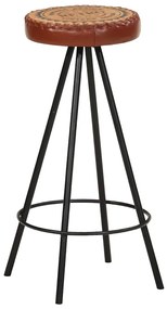 Bancos de bar 4 pcs couro genuíno