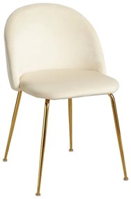 Cadeira Golden Dalnia Veludo - Beige