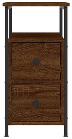 Mesas de cabeceira 2 pcs derivados madeira carvalho castanho