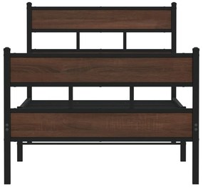 Cama sem colchão com cabeceira e pés 75x190 cm