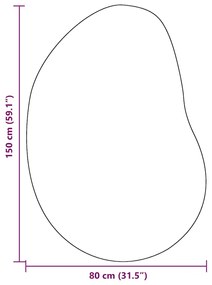 Tapete Cinzento 80x150 cm Antiderrapante