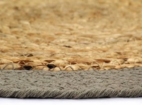 Individuais de mesa 6 pcs juta e algodão 38 cm natural e cinza