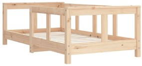 Estrutura de cama infantil 70x140 cm pinho maciço