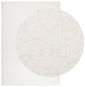 Tapete shaggy de pelo alto PAMPLONA 160x230 cm creme