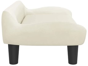 Cama para cães 70x40x24 cm veludo cor creme