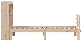 Cama com estante sem colchão 90x200 cm pinho maciço