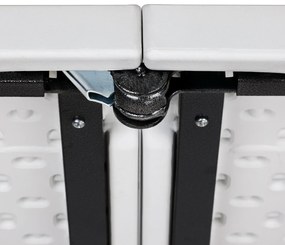 Conjunto de mesa e bancos campismo, piquenique 3 peças em plástico 183cm branco