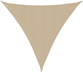 Guarda-sol tecido Oxford triangular 3,6x3,6x3,6 m bege
