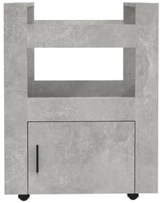 Carrinho de cozinha 60x45x80 cm derivados madeira cinza cimento