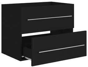 Armário lavatório 60x38,5x48 cm derivados de madeira preto
