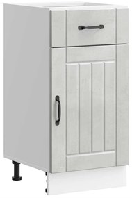 vidaXL Armário de cozinha baixo Lucca deriv. madeira cinzento cimento