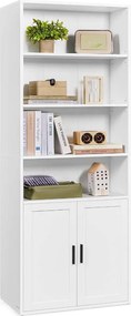 Estante com 6 prateleiras 24 x 60 x 175 cm branco