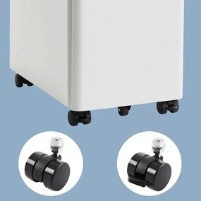 Bloco gavetas escritório com rodas 46 x 30 x 59,2 cm branco