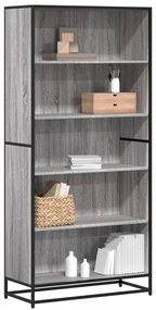 Estante 80,5x35x170,5 cm derivados de madeira cinzento sonoma