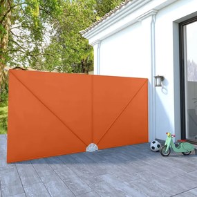 Toldo lateral dobrável para terraço 400x200 cm terracota