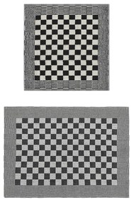 Conjunto de panos de cozinha 50 pcs algodão preto e branco