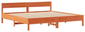 Cama com estante sem colchão 200x200 cm pinho maciço