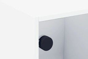 Mesa de cabeceira c/ porta de vidro 35x37x35 cm branco