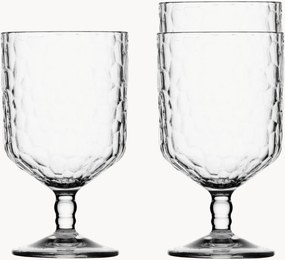Copos de vinho transparentes martelados empilháveis Party, conjunto de 6