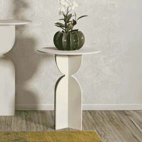 MESA DE CENTRO DUNE Ø 45X58CM CREME