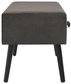 Mesa de centro 80x40x46 cm veludo cinzento